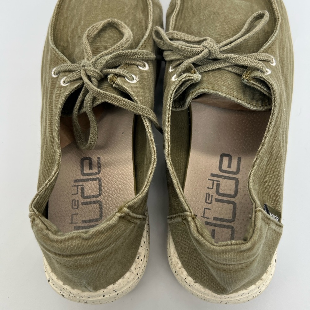 Hey Dude Olive Canvas Slip-On Loafers - Picture 7 of 7